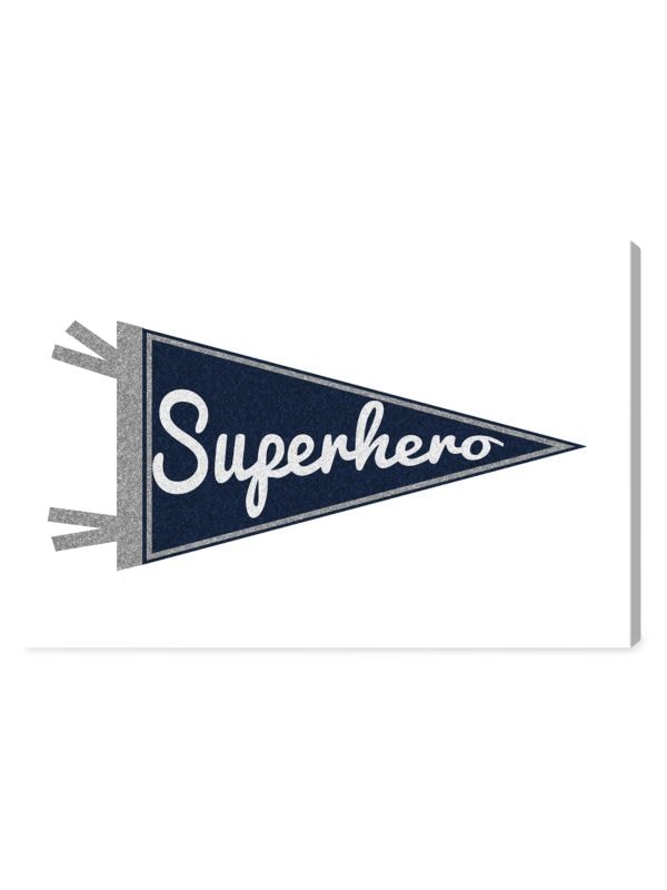 Oliver Gal Superhero Flag Canvas Wall Art Canvas Print